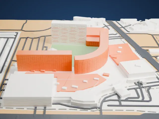Virgin Hotels Las Vegas model, South view