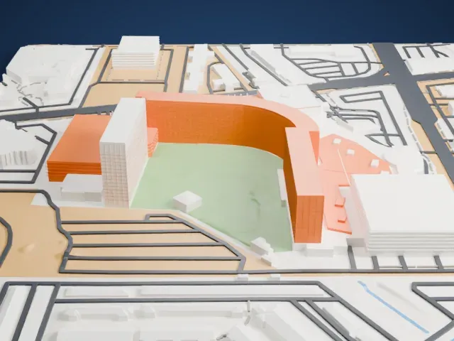 Virgin Hotels Las Vegas model, West view