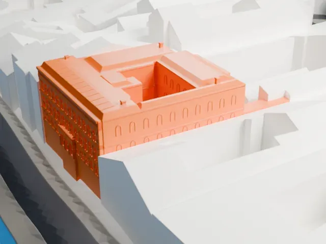 Vladimir Palace model, West view