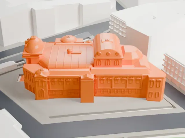 Volkstheater, Vienna model, North view