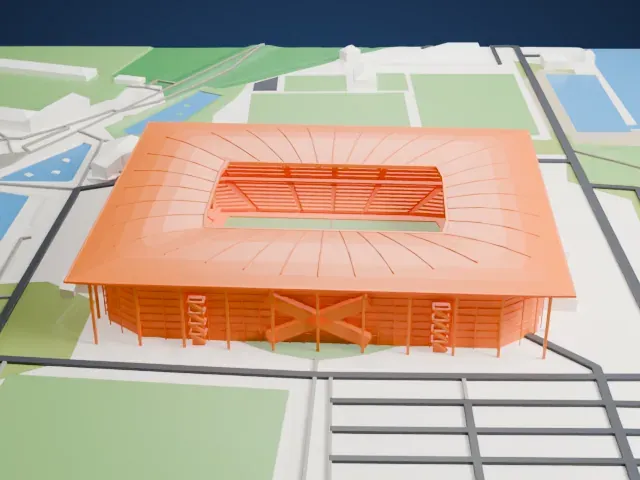 Volkswagen Arena model, West view
