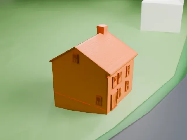 Voorlezer's House model, South view