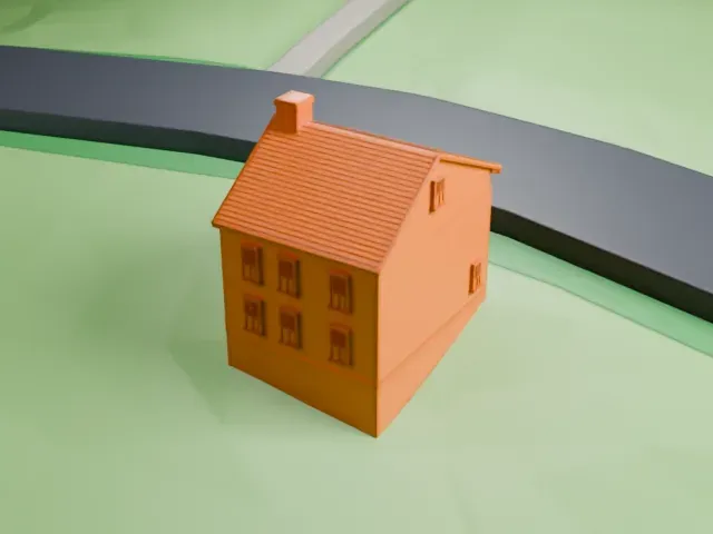 Voorlezer's House model, West view