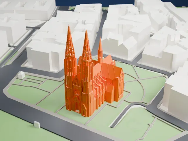 Votivkirche, Vienna model, East view