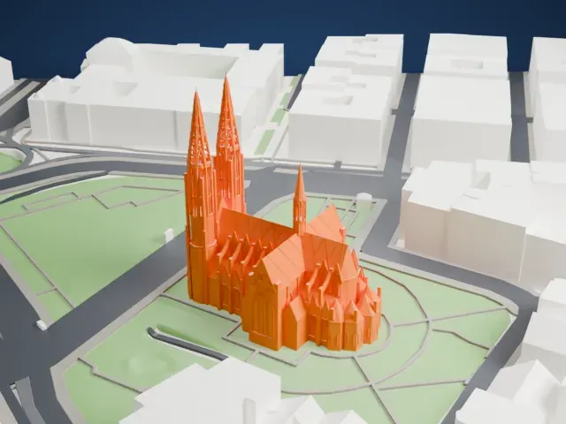 Votivkirche, Vienna model, North view