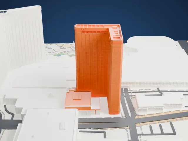 W Las Vegas model, North view