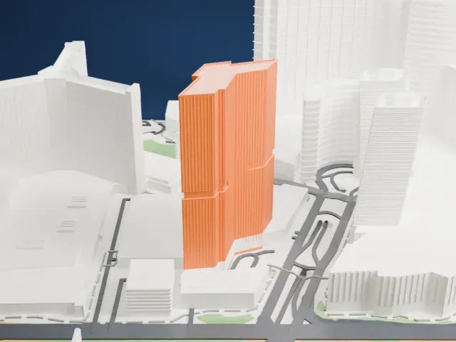 Waldorf Astoria Las Vegas model, East view