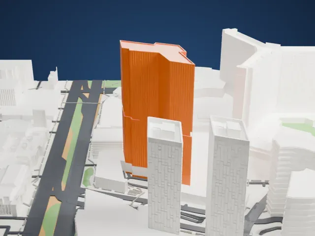 Waldorf Astoria Las Vegas model, North view