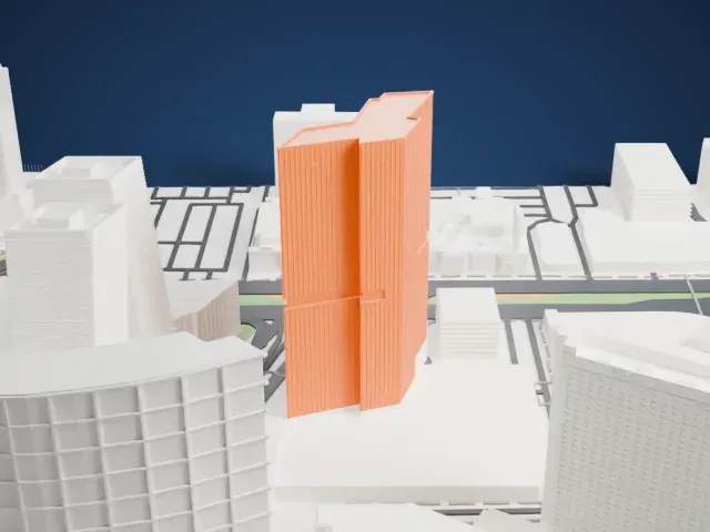 Waldorf Astoria Las Vegas model, West view