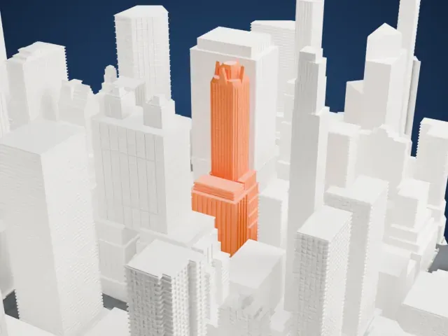 Waldorf Astoria New York model, South view