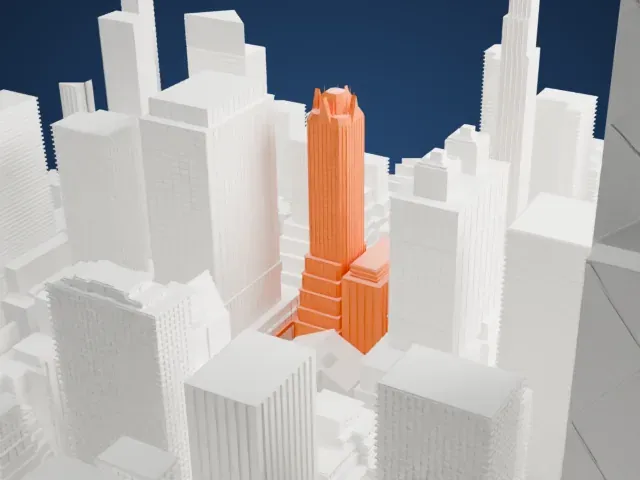 Waldorf Astoria New York model, West view