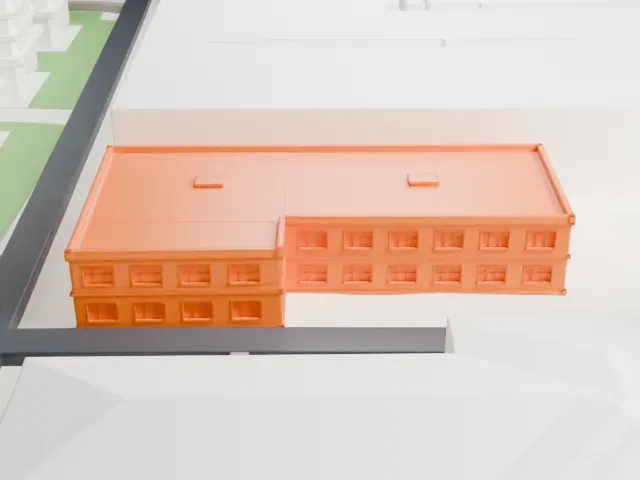 Walt Disney Studios (Burbank) model, South view