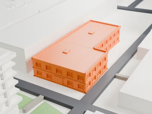 Walt Disney Studios (Burbank) model, West view