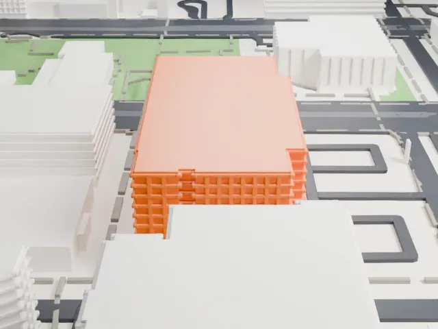 Walter Cronkite School of Journalism Building model, East view