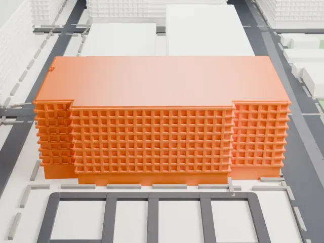 Walter Cronkite School of Journalism Building model, North view