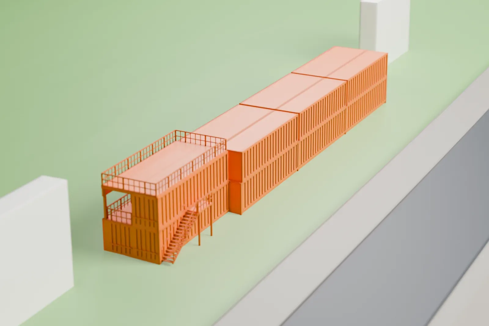 A white 3D print of Wanderers Grounds, a sporting complex, among the surrounding streets and buildings.