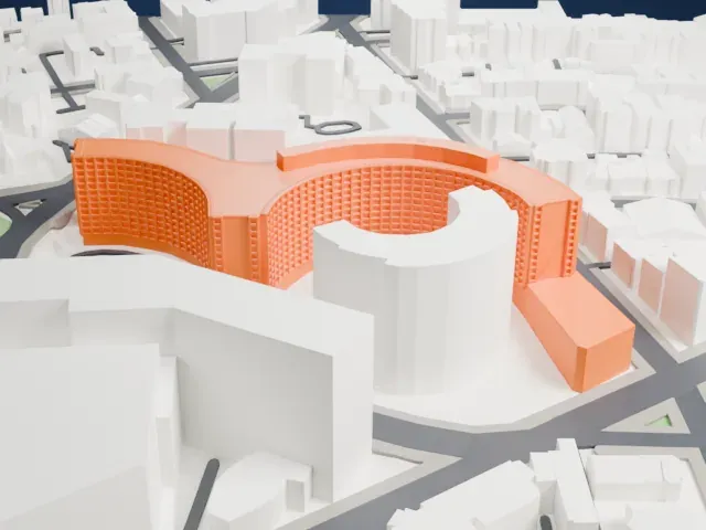 Washington Hilton model, South view