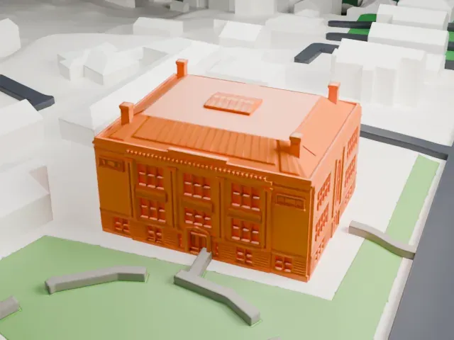 Washington School, Ossining model, East view