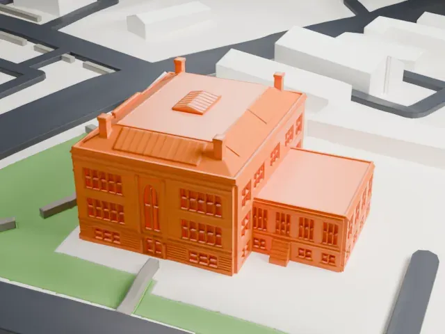 Washington School, Ossining model, North view