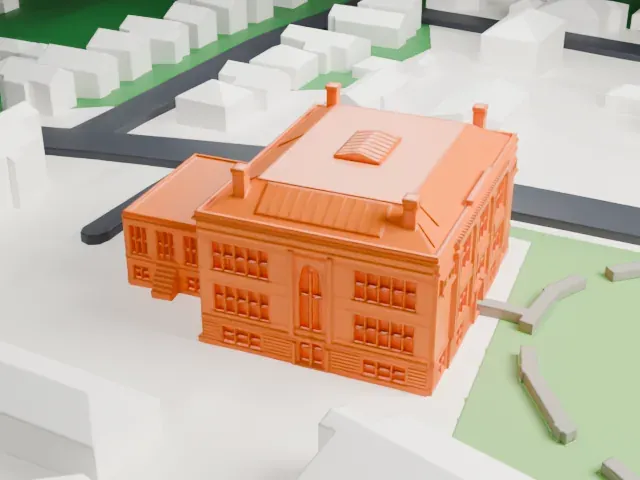 Washington School, Ossining model, South view