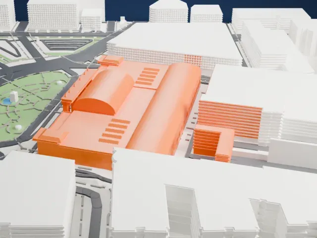 Washington Union Station model, East view