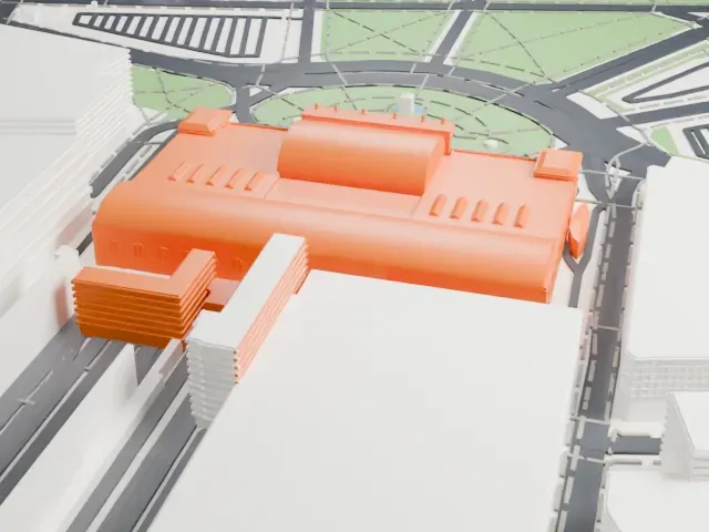 Washington Union Station model, North view