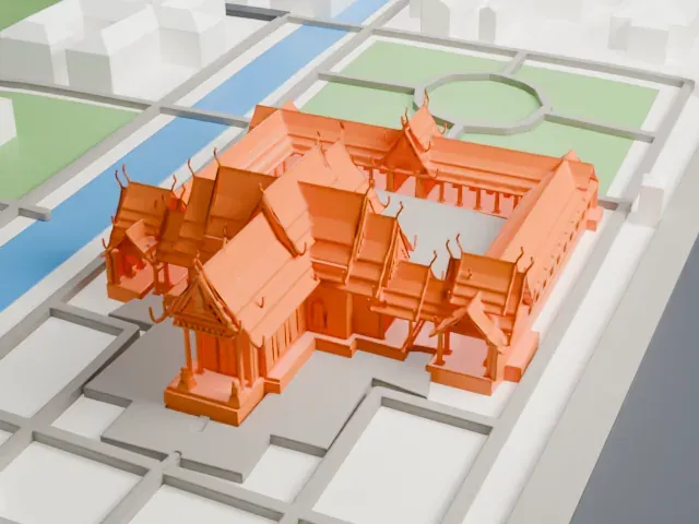 Wat Benchamabophit model, East view