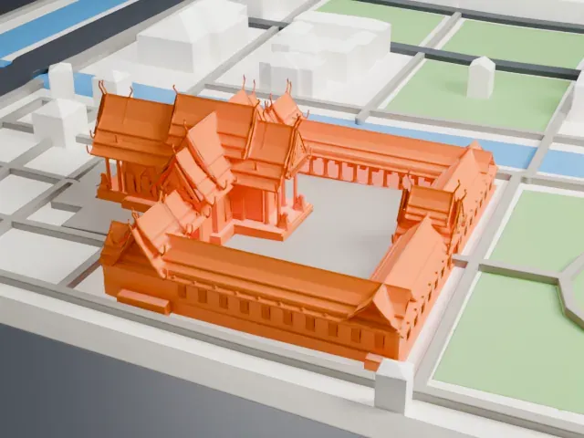 Wat Benchamabophit model, North view