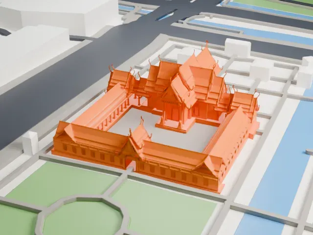 Wat Benchamabophit model, West view