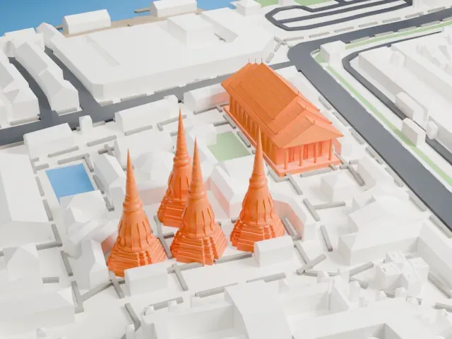 Wat Pho model, East view