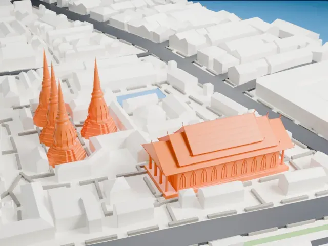 Wat Pho model, North view