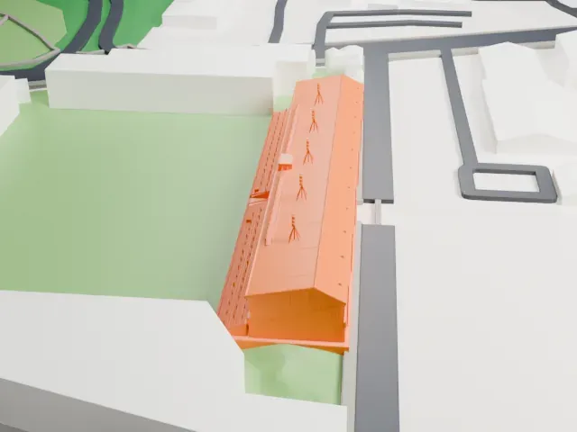 Welford Road Stadium model, West view