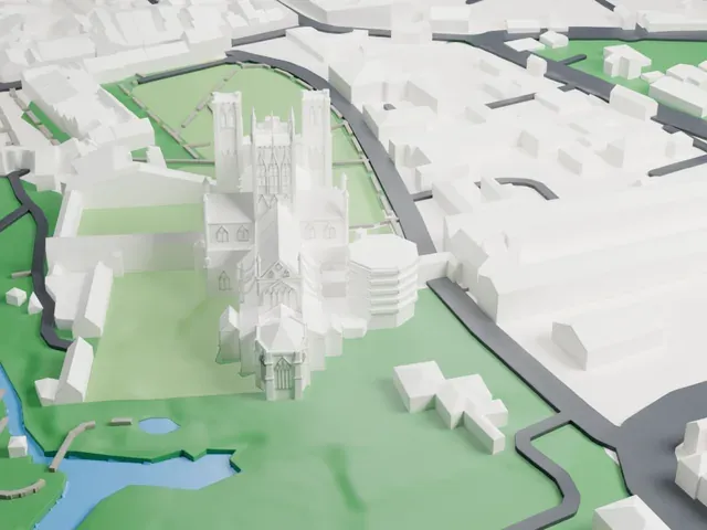 Wells Cathedral model, East view