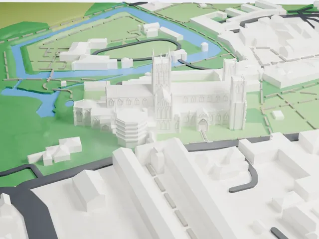 Wells Cathedral model, North view