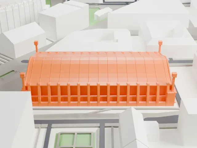Wembley Arena model, North view
