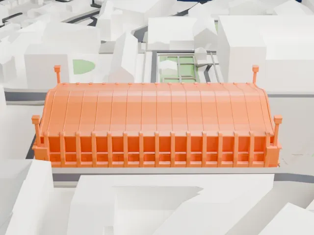 Wembley Arena model, South view