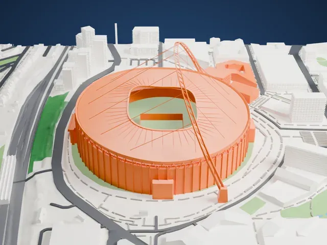 Wembley Stadium model, East view