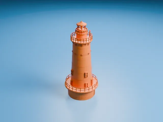West Bank Light model, West view