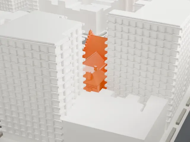 West End Collegiate Church model, East view