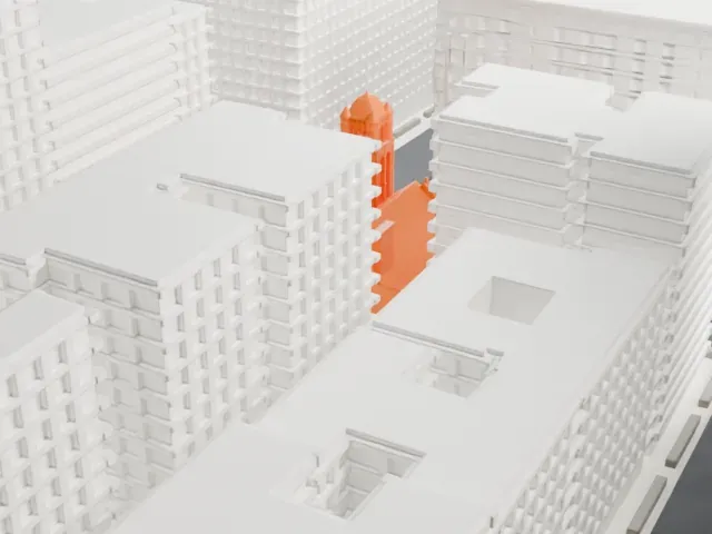 West-Park Presbyterian Church model, East view