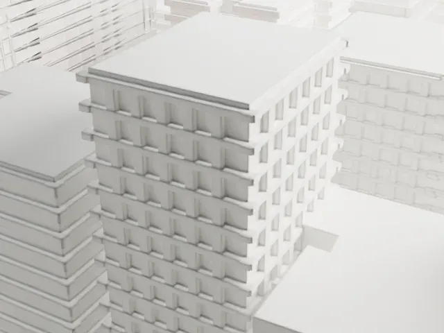 West-Park Presbyterian Church model, South view