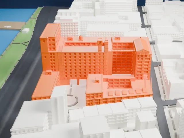 Westbeth Artists Community model, South view