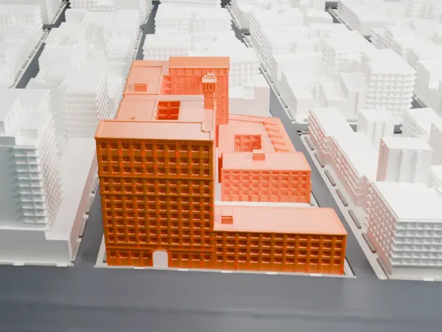 Westbeth Artists Community model, West view