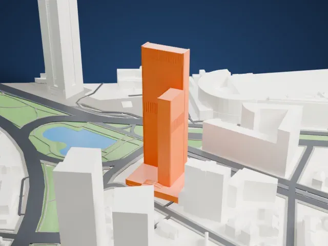 Westend Gate model, North view