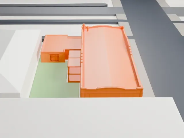 Western Wholesale Drug Co. Warehouse model, North view