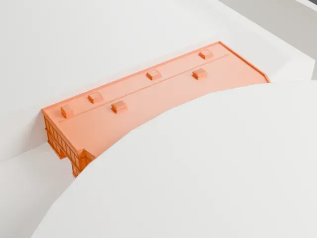 Westfalenhallen model, East view