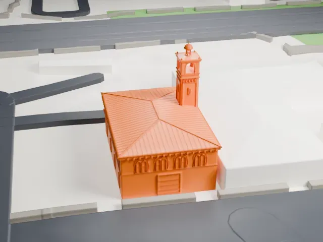 Westfield Fire Headquarters model, North view