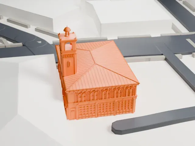 Westfield Fire Headquarters model, South view