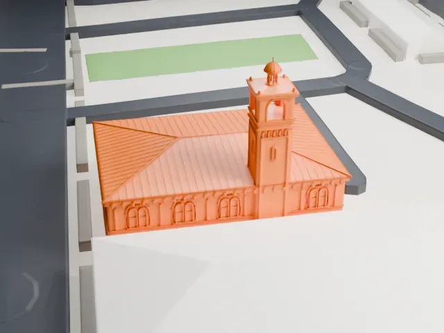 Westfield Fire Headquarters model, West view