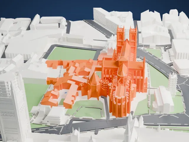 Westminster Abbey model, East view